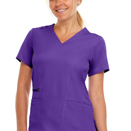 Medichic Purple V-Neck Jogger Scrub Set for Ladies