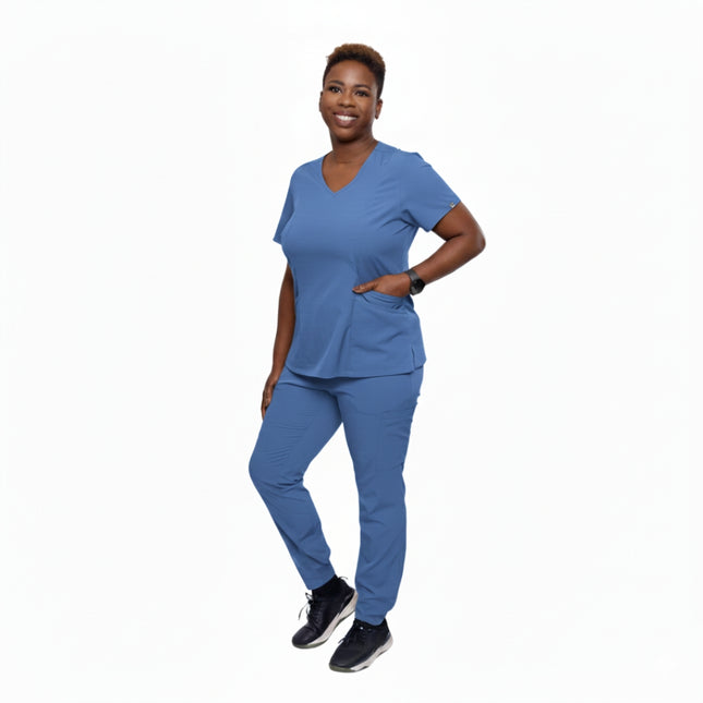 BHU Ladies Stretchable Straight Leg Medical Scrub Set