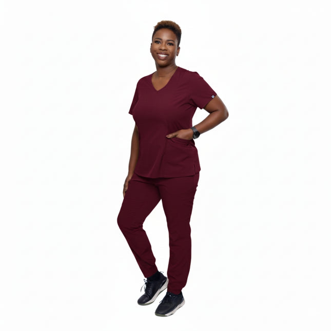 BHU Ladies Stretchable Straight Leg Medical Scrub Set