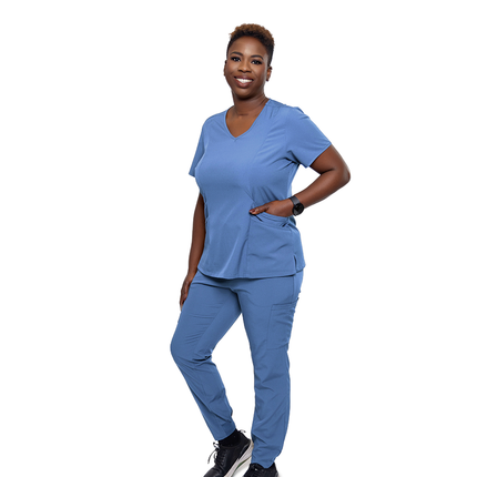 BHU Ladies Stretchable Straight Leg Medical Scrub Set