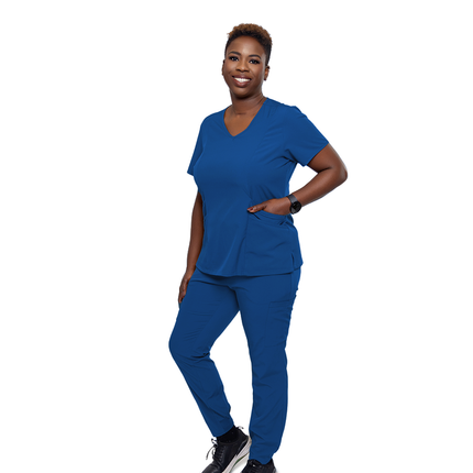 BHU Ladies Stretchable Straight Leg Medical Scrub Set