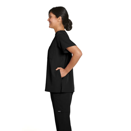 Jockey Ladies Black Sleek Medical Scrub Top