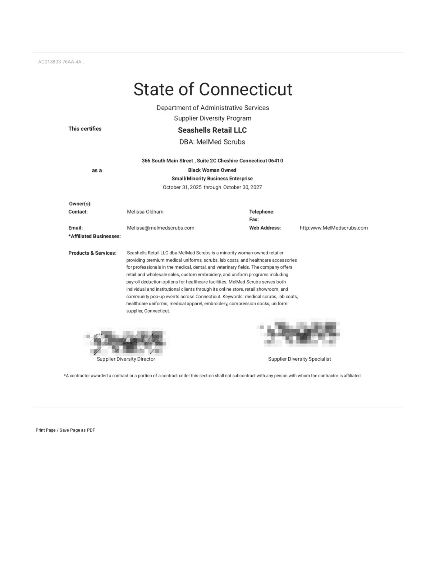 <h1>Small/Minority Business Enterprise</h1>