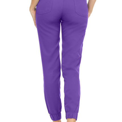 Medichic Purple V-Neck Jogger Scrub Set for Ladies