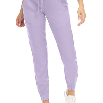 Medichic Purple V-Neck Jogger Scrub Set for Ladies