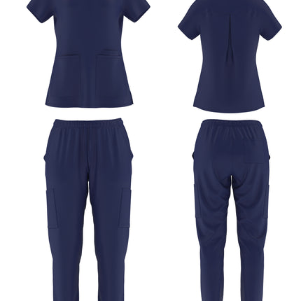 BHU Ladies Stretchable Straight Leg Medical Scrub Set