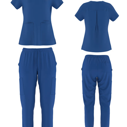 BHU Ladies Stretchable Straight Leg Medical Scrub Set