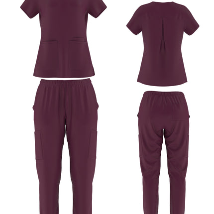 BHU Ladies Stretchable Straight Leg Medical Scrub Set
